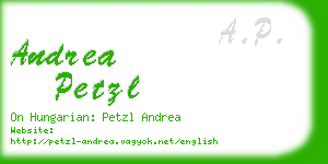 andrea petzl business card